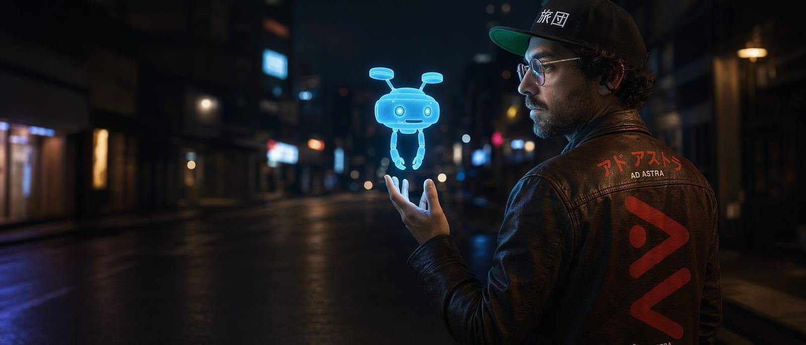 Gigio and a MAVE agent, on a street that does not exist yet